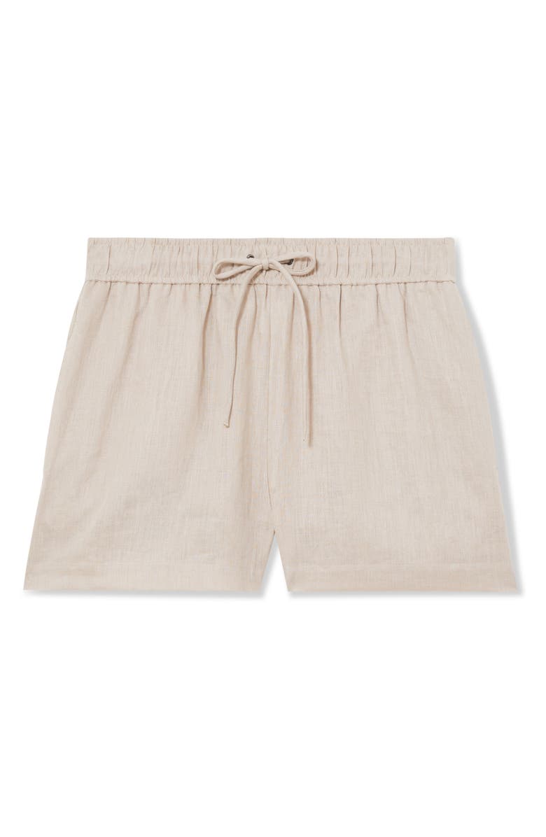 Reiss Willow Linen Blend Drawstring Pants, Alternate, color, Willowneutral
