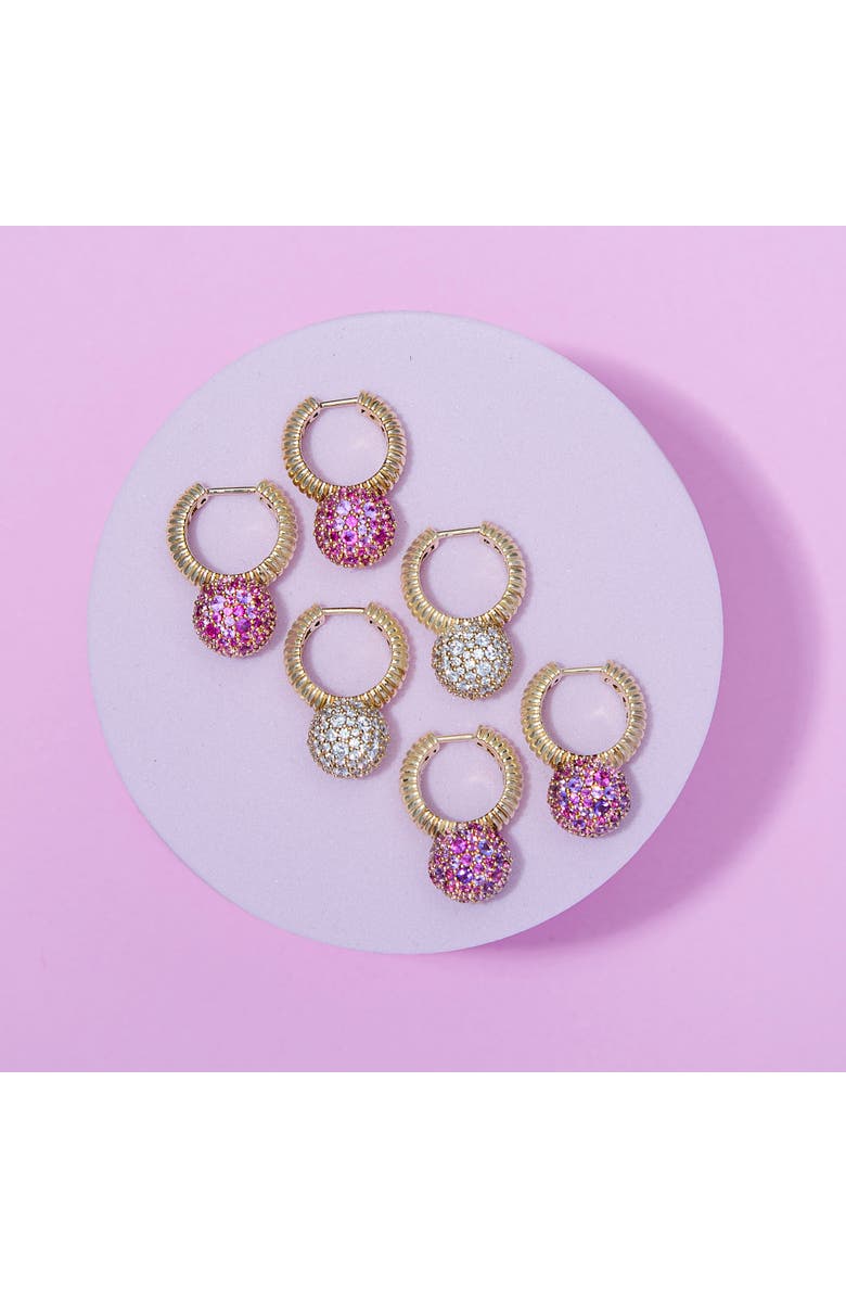 Campbell + Charlotte Revel Bobble Huggie, Alternate, color, Diamond- Gold