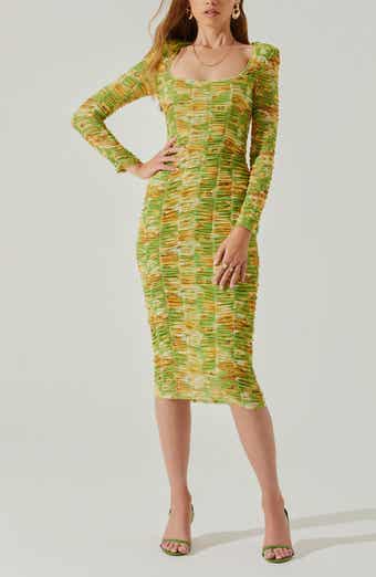 ASTR the Label Yelina Floral Long Sleeve Ruched Dress