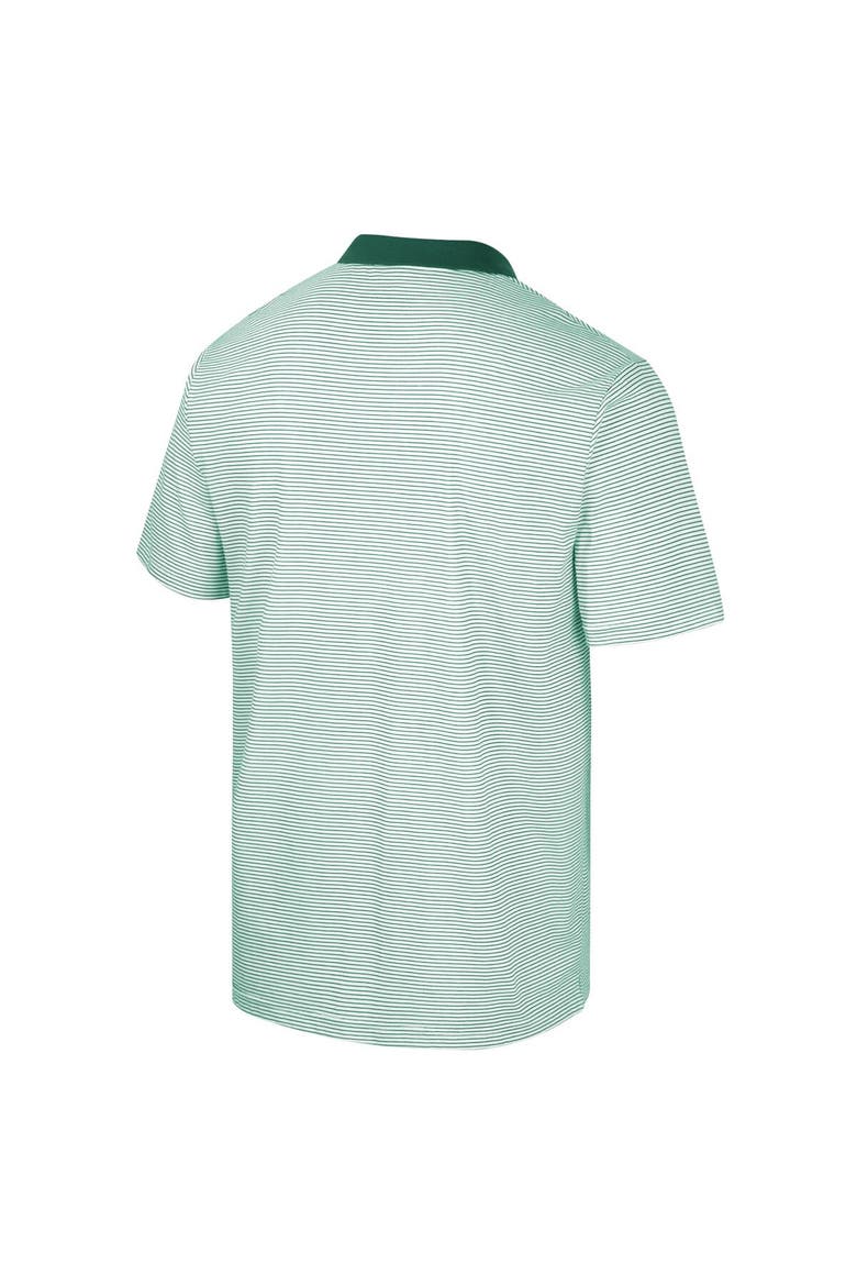 Men's Colosseum White Colorado State Rams Print Stripe Polo, Alternate, color, White