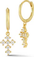 GLAZE JEWELRY Cross Huggie Hoop Earrings