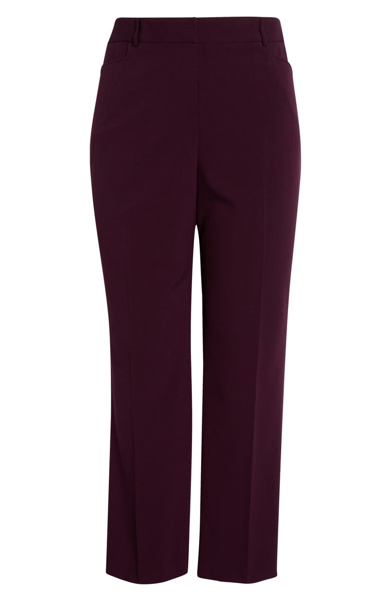 Tahari ASL Bird Eye Pants, Alternate, color, Plum