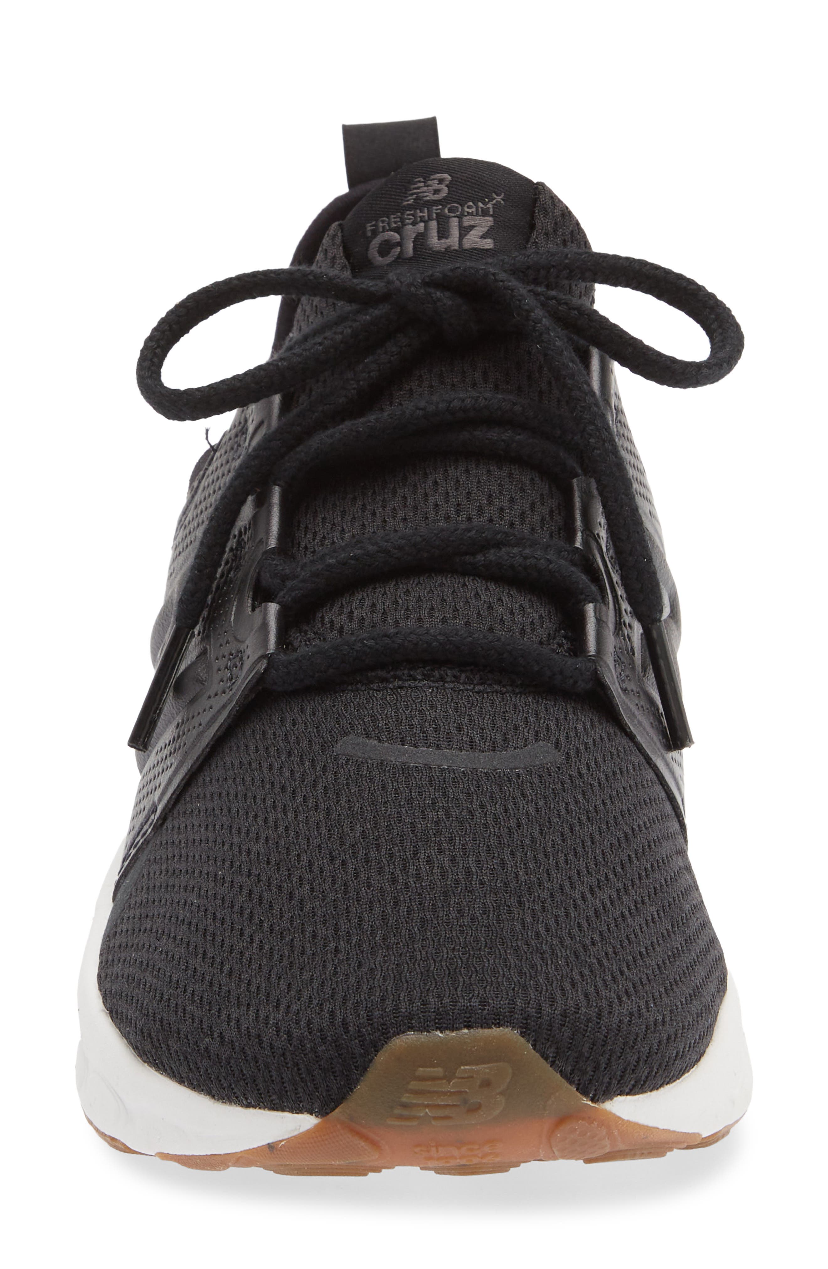 Fresh Foam Cruz Running Shoe, Alternate, color, BLACK/ BLACK