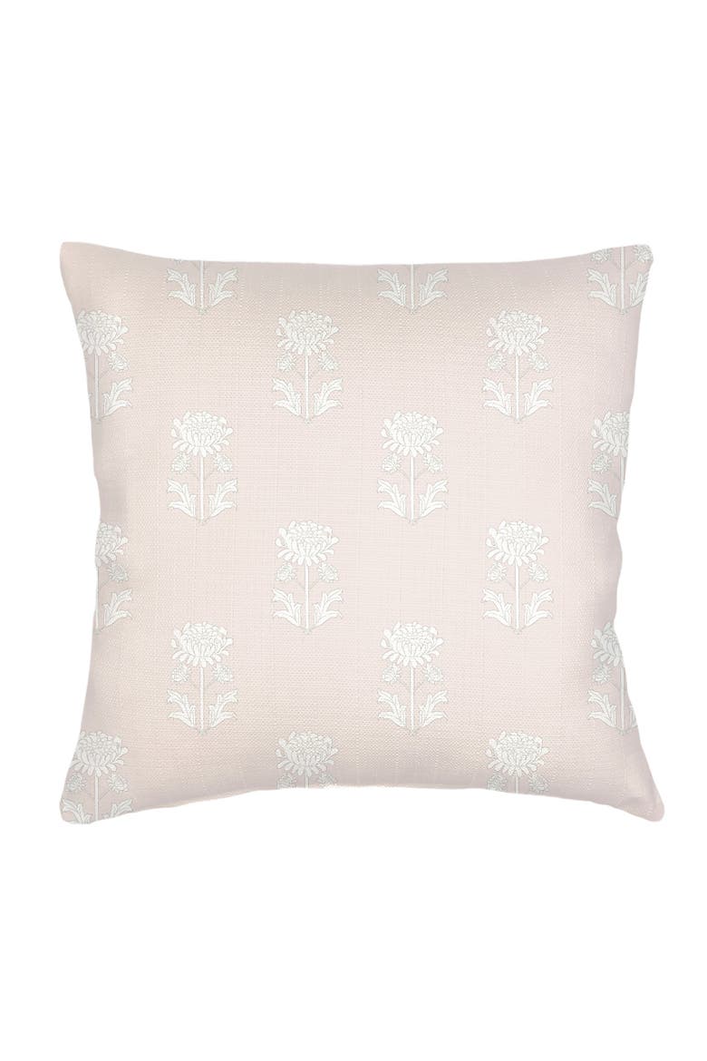 Block Print Linen Pillow with Down Insert, Main, color, Pink