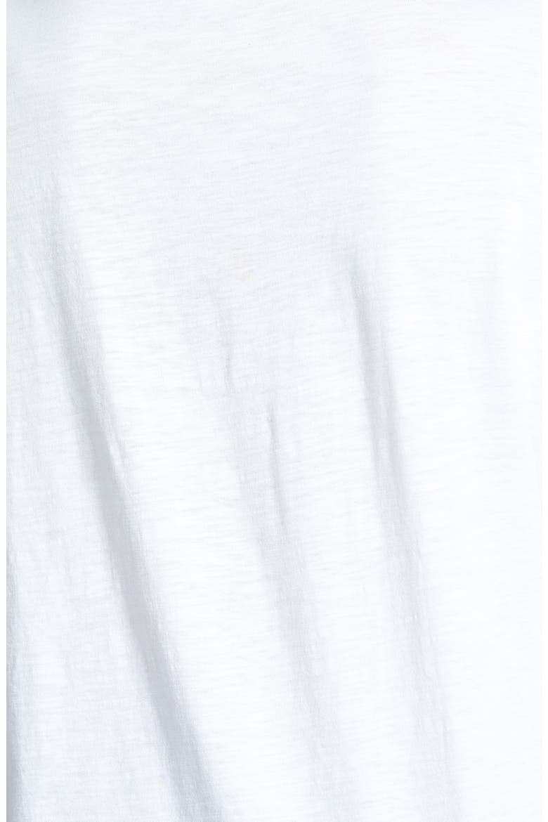 Rounded V-Neck Organic Cotton Tee, Alternate, color, WHITE