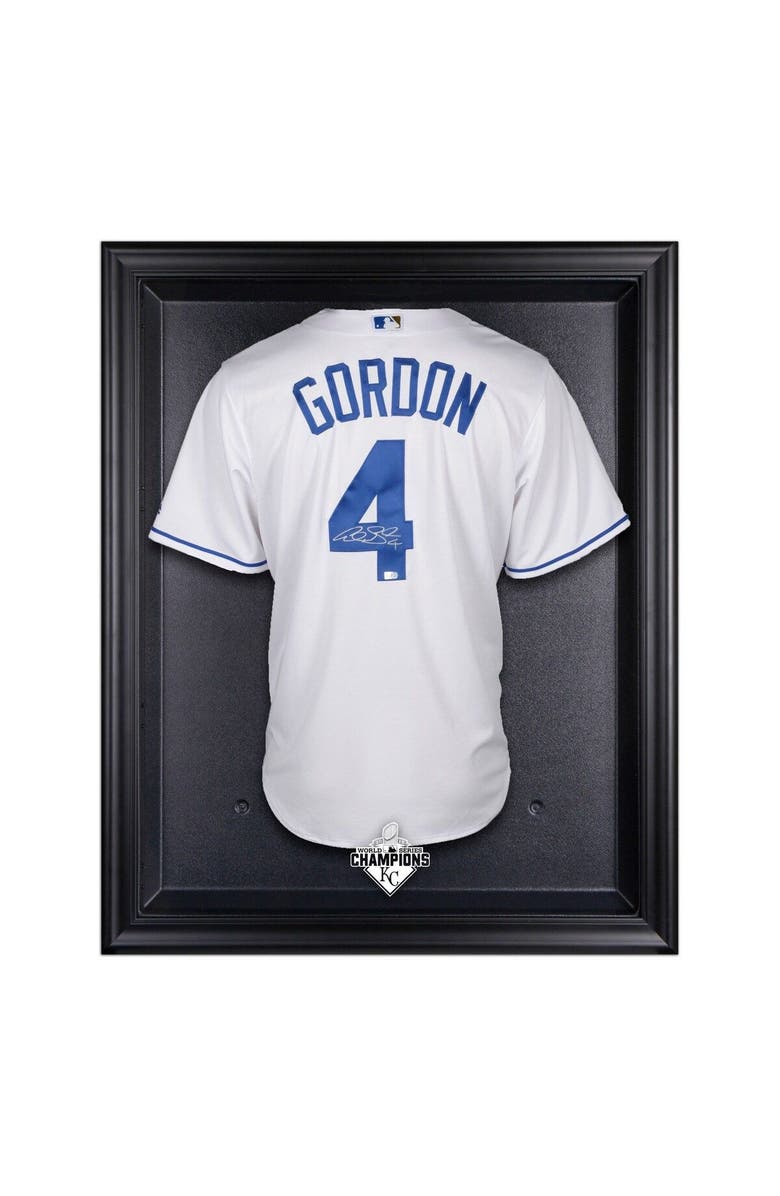 FANATICS AUTHENTIC Kansas City Royals 2015 MLB World Series Champions Black Framed Jersey World Series Champions Logo Display Case, Main, color, 