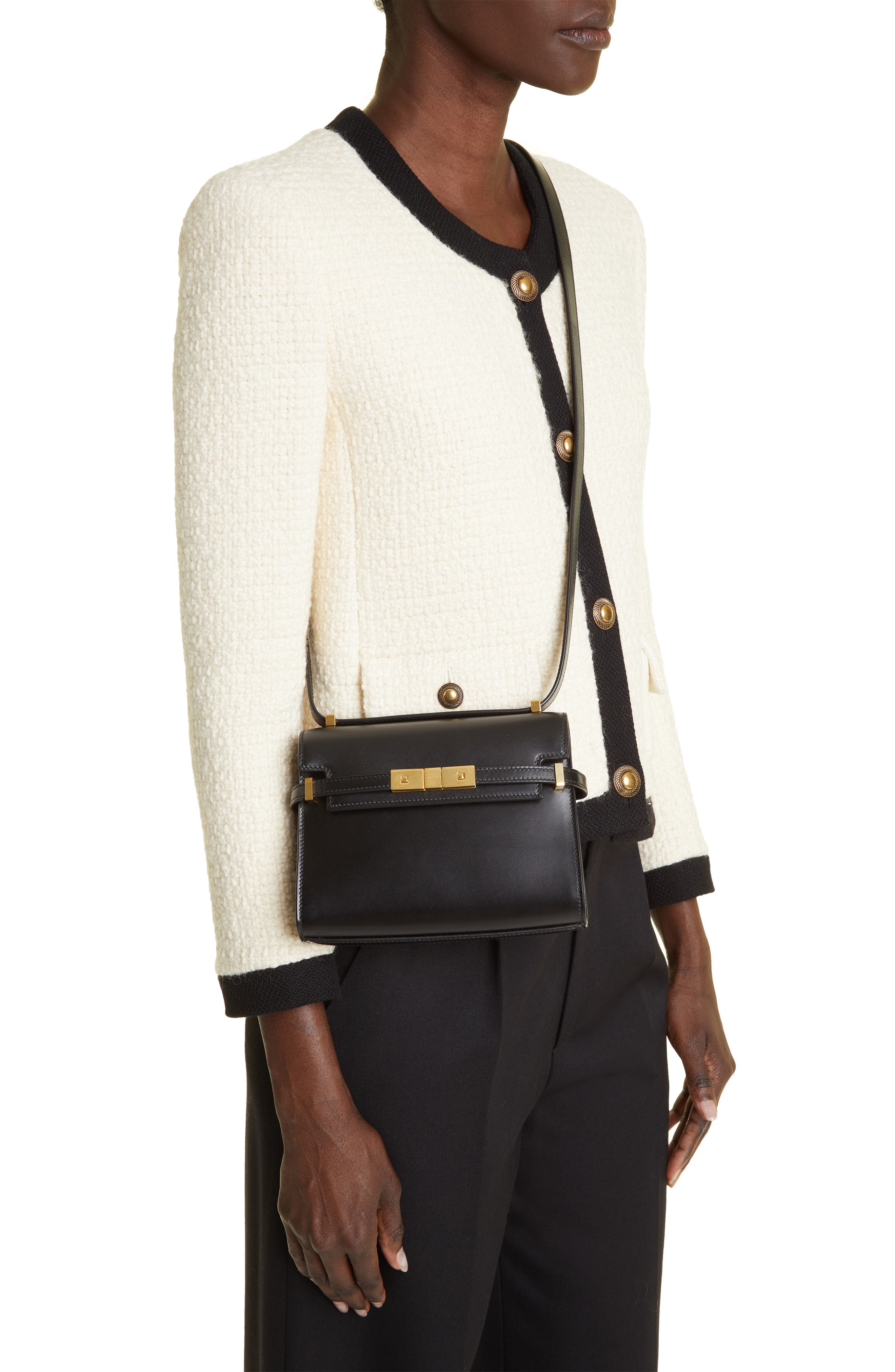 Saint Laurent Mini Manhattan Crossbody Bag, Alternate, color, 