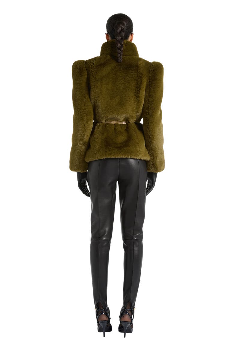 Lambskin Trousers with Stirrup, Alternate, color, black
