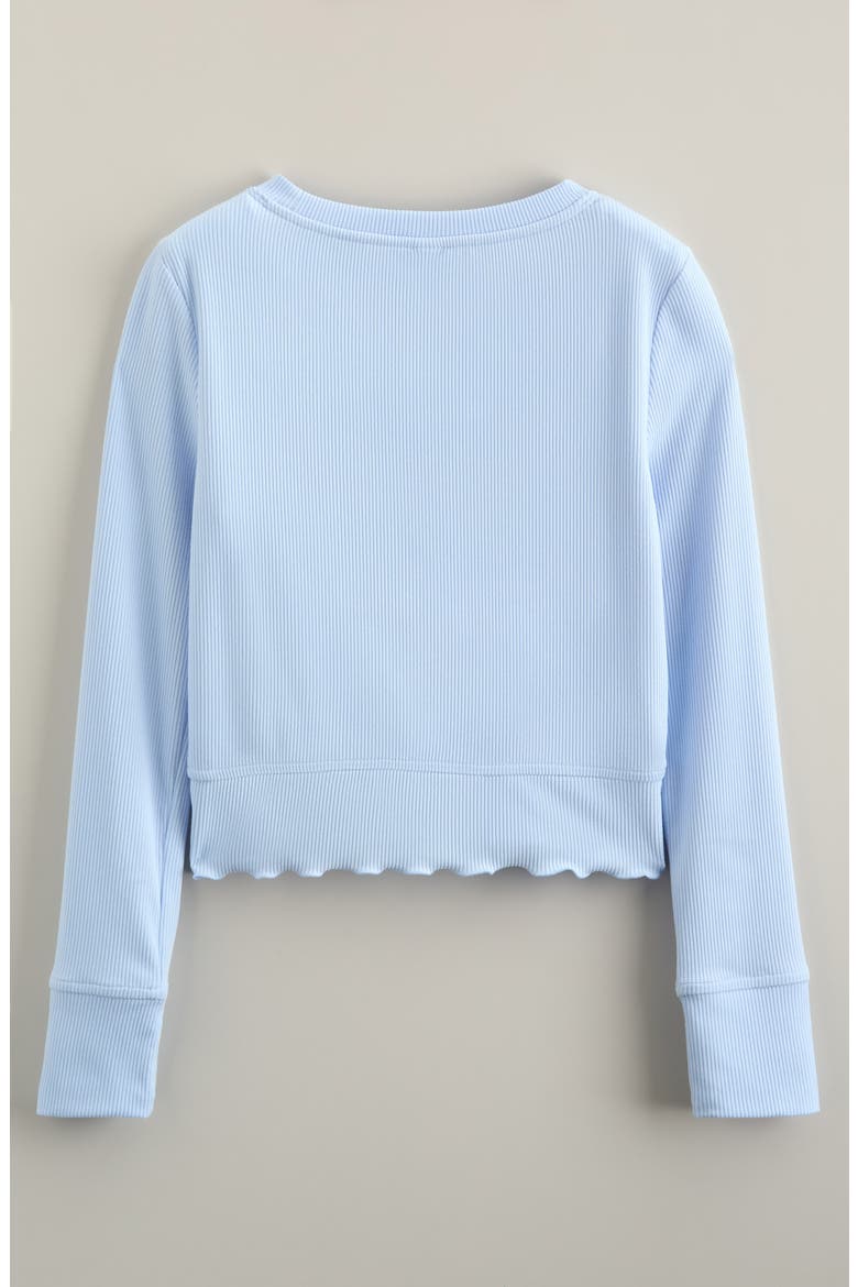 Kids' Grace Long Sleeve Rib T-Shirt, Alternate, color, BLUE BIRD
