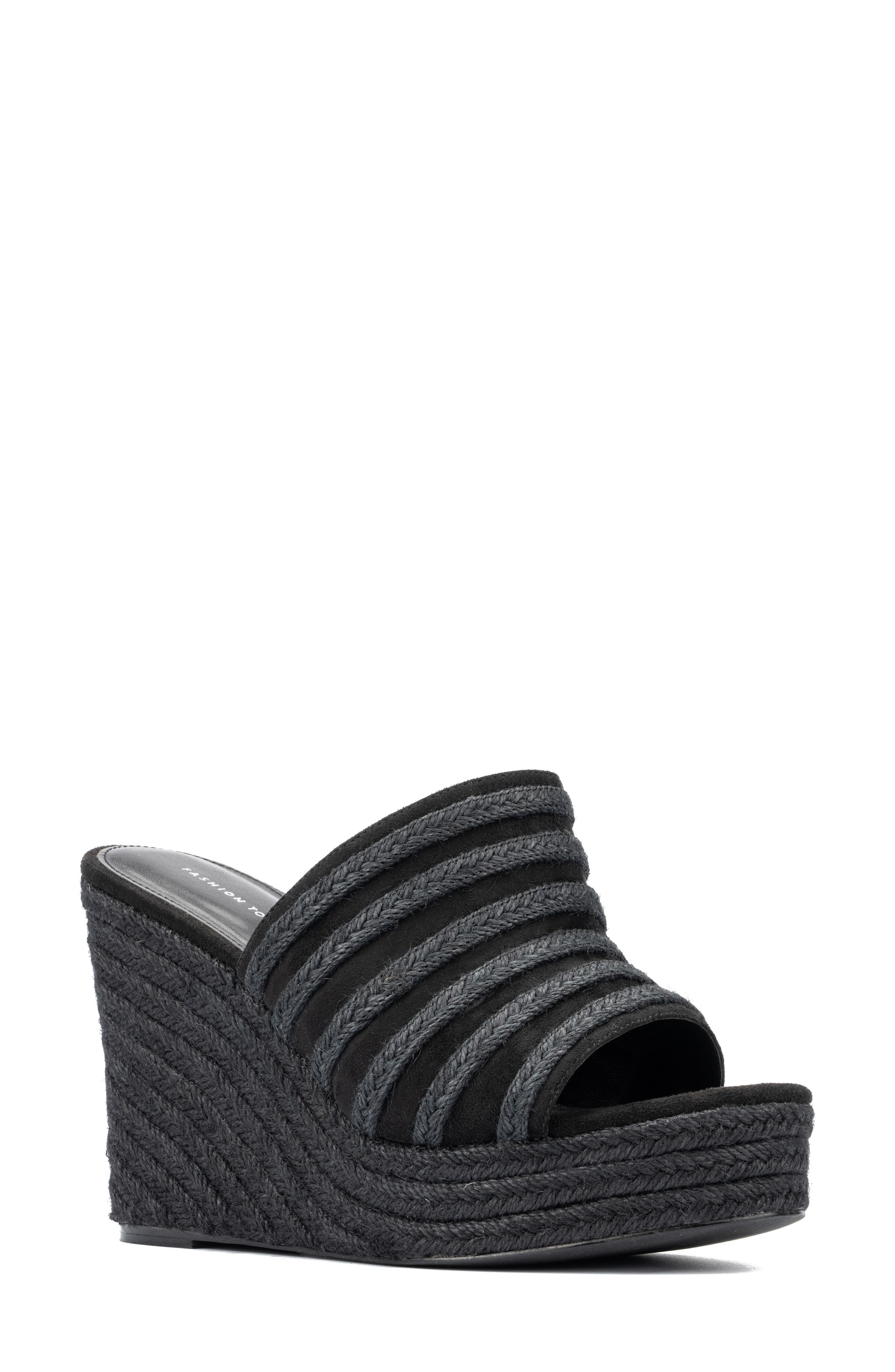 Fashion to Figure Sallie Platform Wedge Sandal - Wide Width, Main, color, 