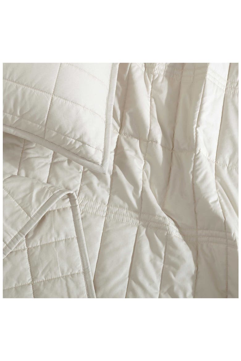 Washed Percale Quilt & Shams Set, Alternate, color, LIGHT BEIGE