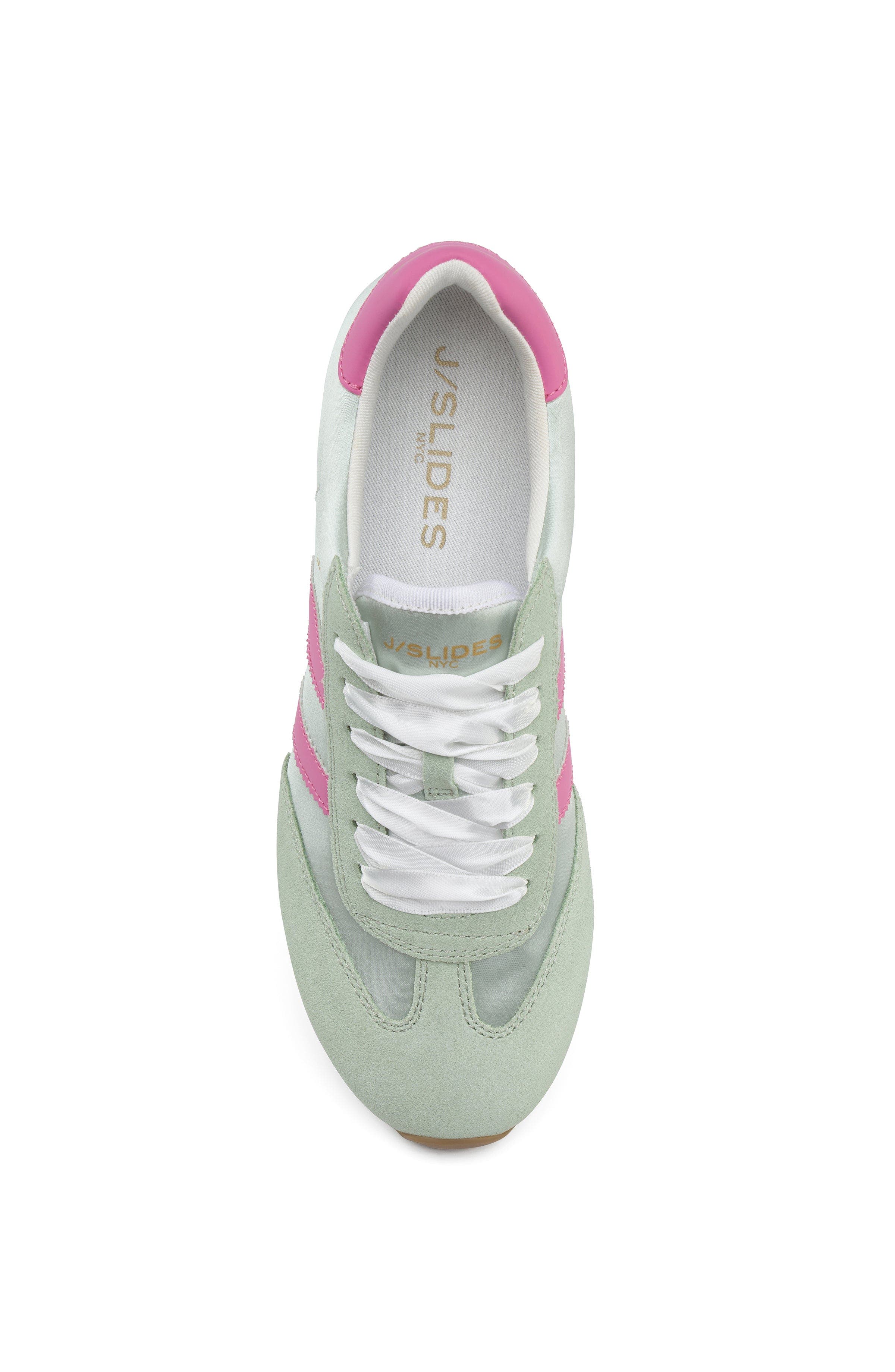 Peggy Shearling Sneaker, Alternate, color, Mint Green Pink