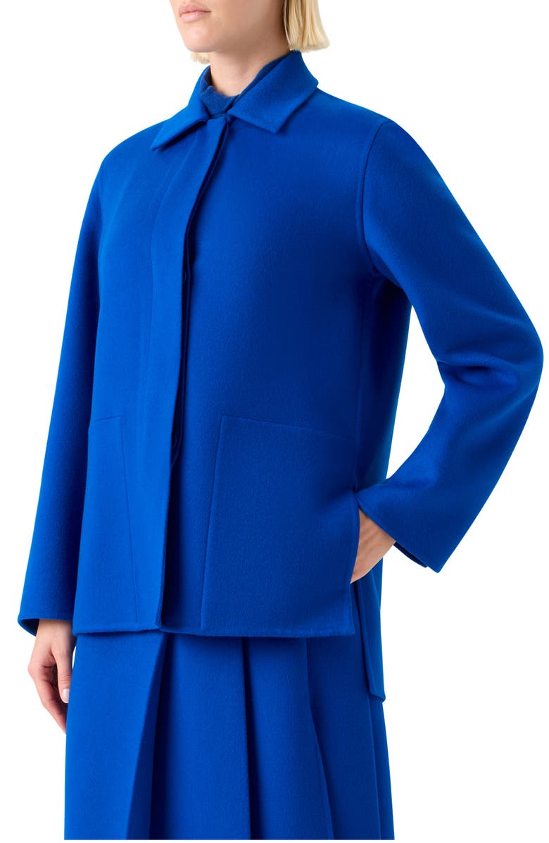 Akris Laars Double Face Cashmere Jacket, Alternate, color, Royal Blue