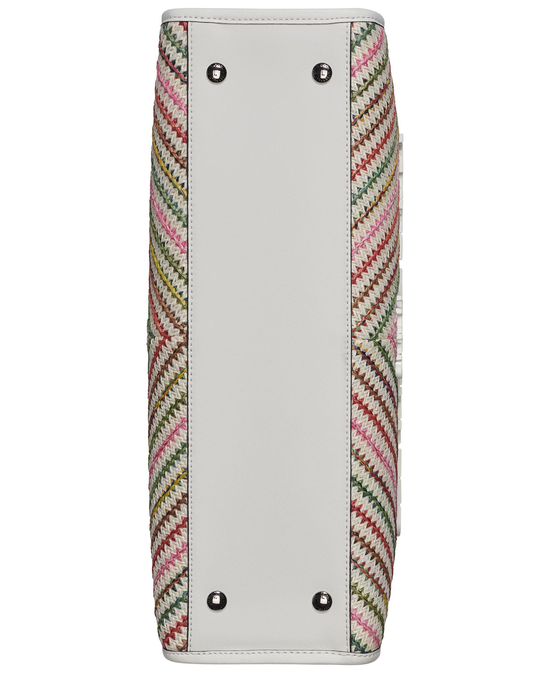 KARL LAGERFELD PARIS Savoie Chevron Raffia Tote, Alternate, color, Multi Combo