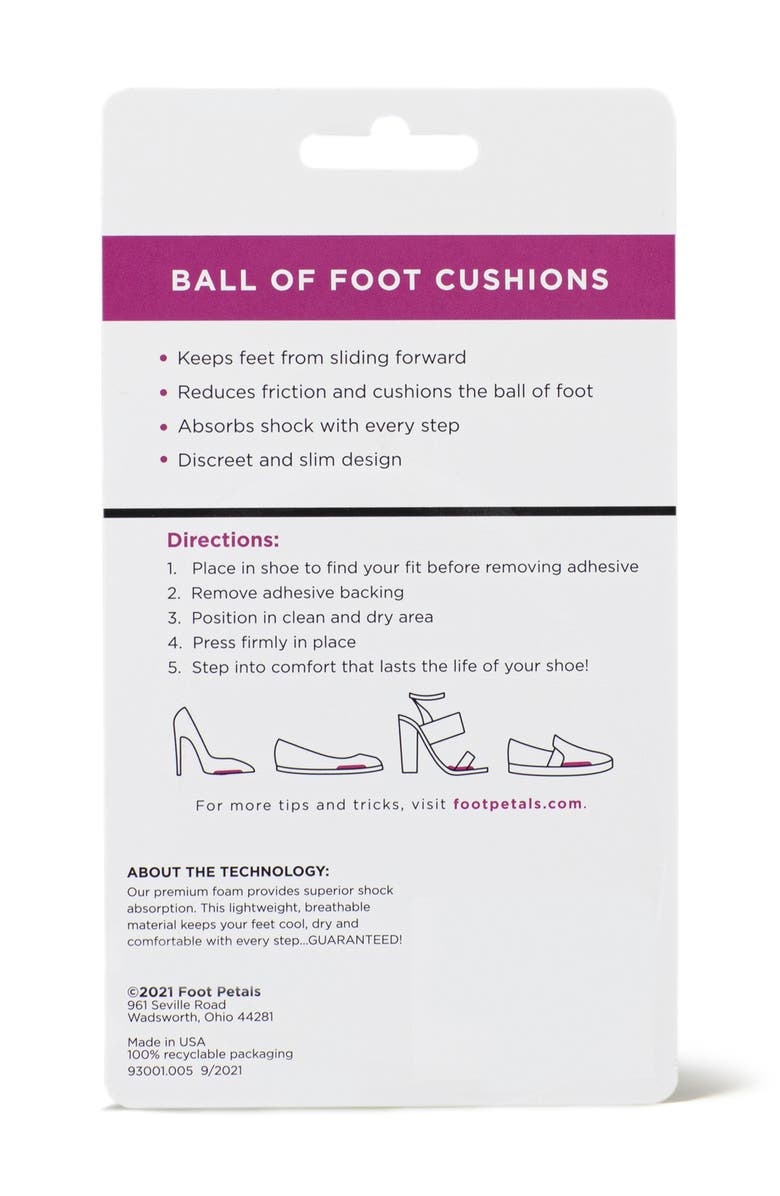 Foot Petals 3-Pack Ball-of-Foot Cushions, Alternate, color, Assorted