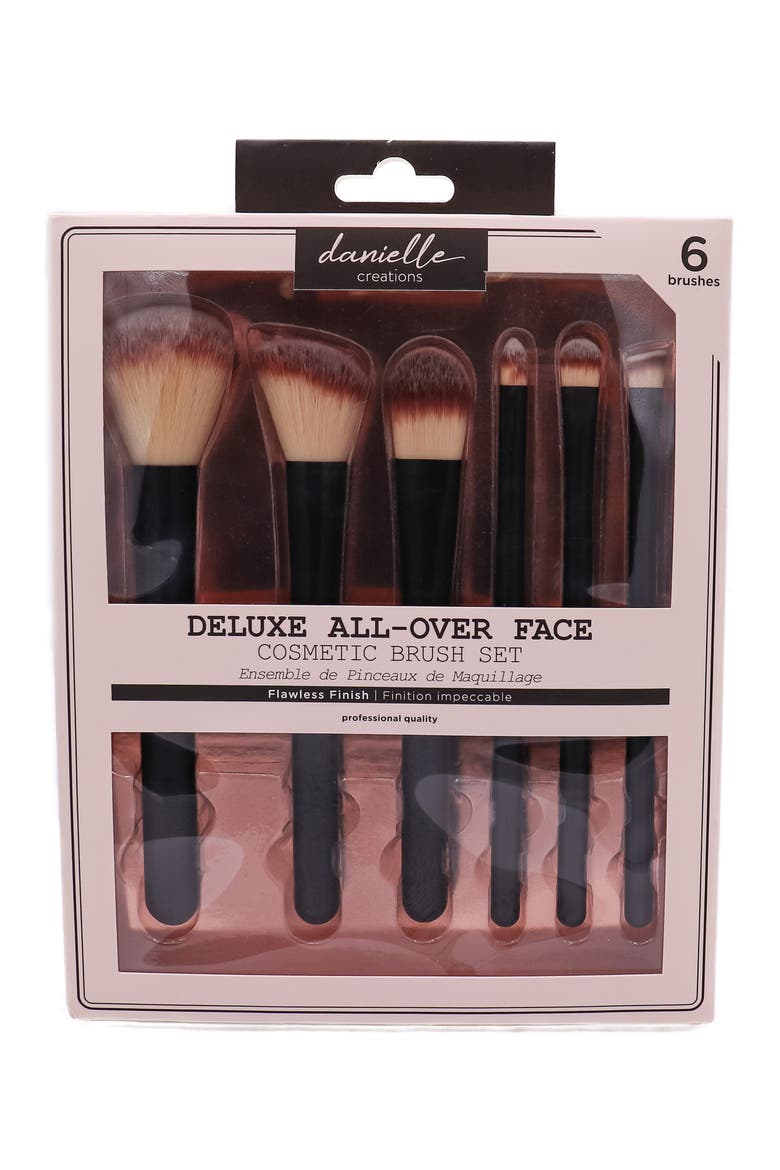 Cosmetic 6-Piece Brush Set, Alternate, color, BLACK
