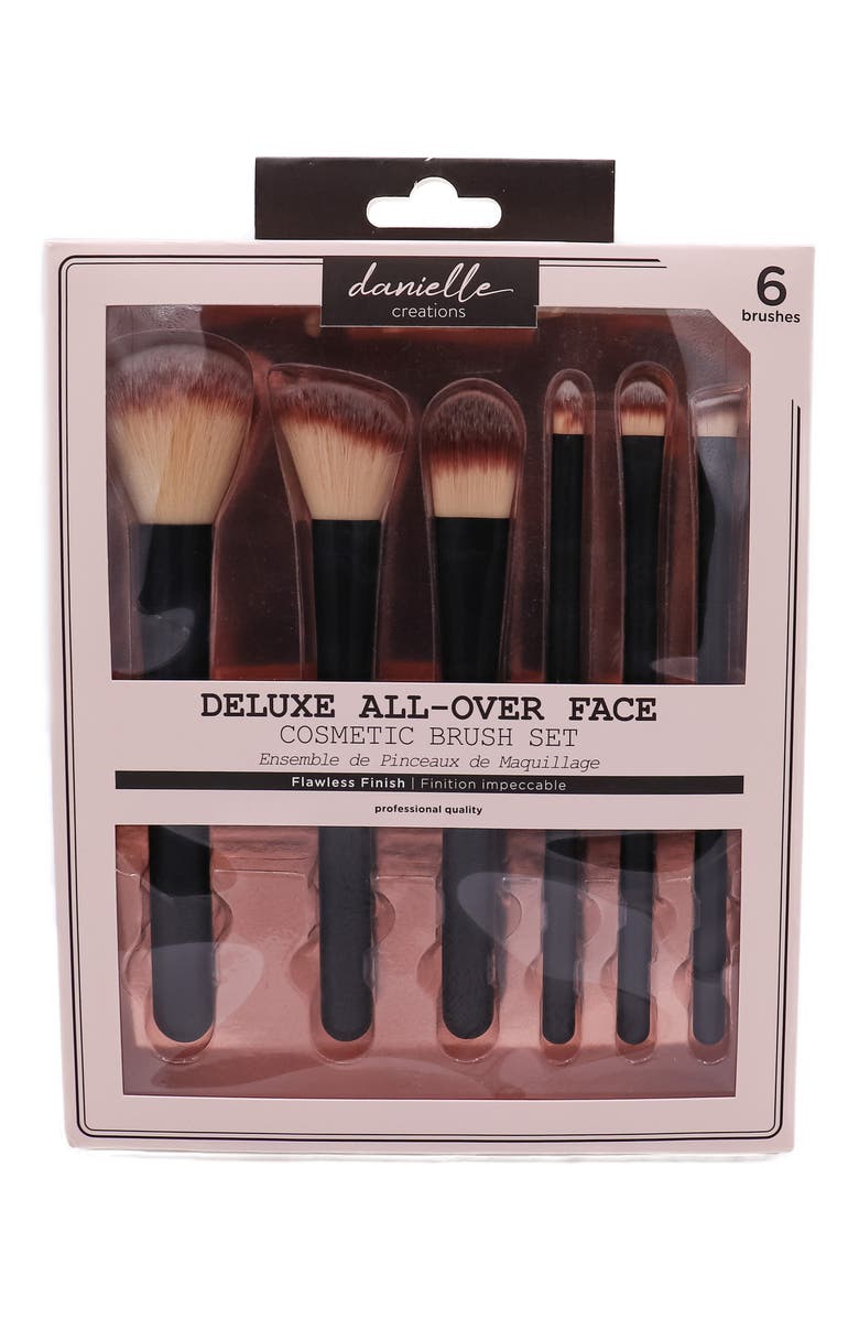 DANIELLE Cosmetic 6-Piece Brush Set, Alternate, color, Black