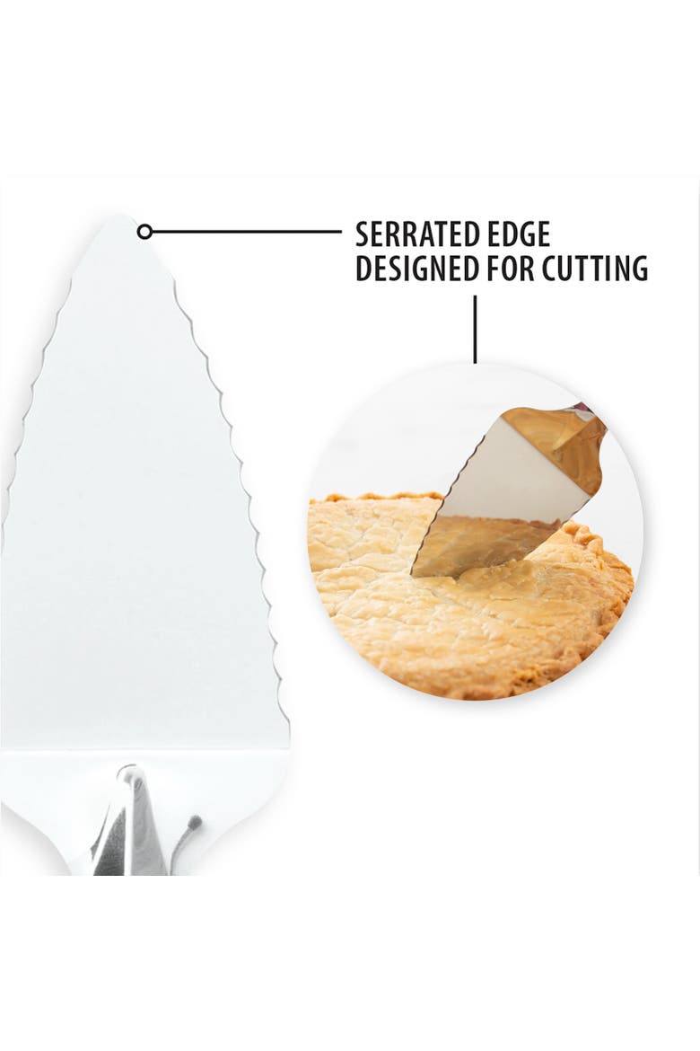 Cutlery Serrated Pie Server Stainless Steel Face, Alternate, color, Black