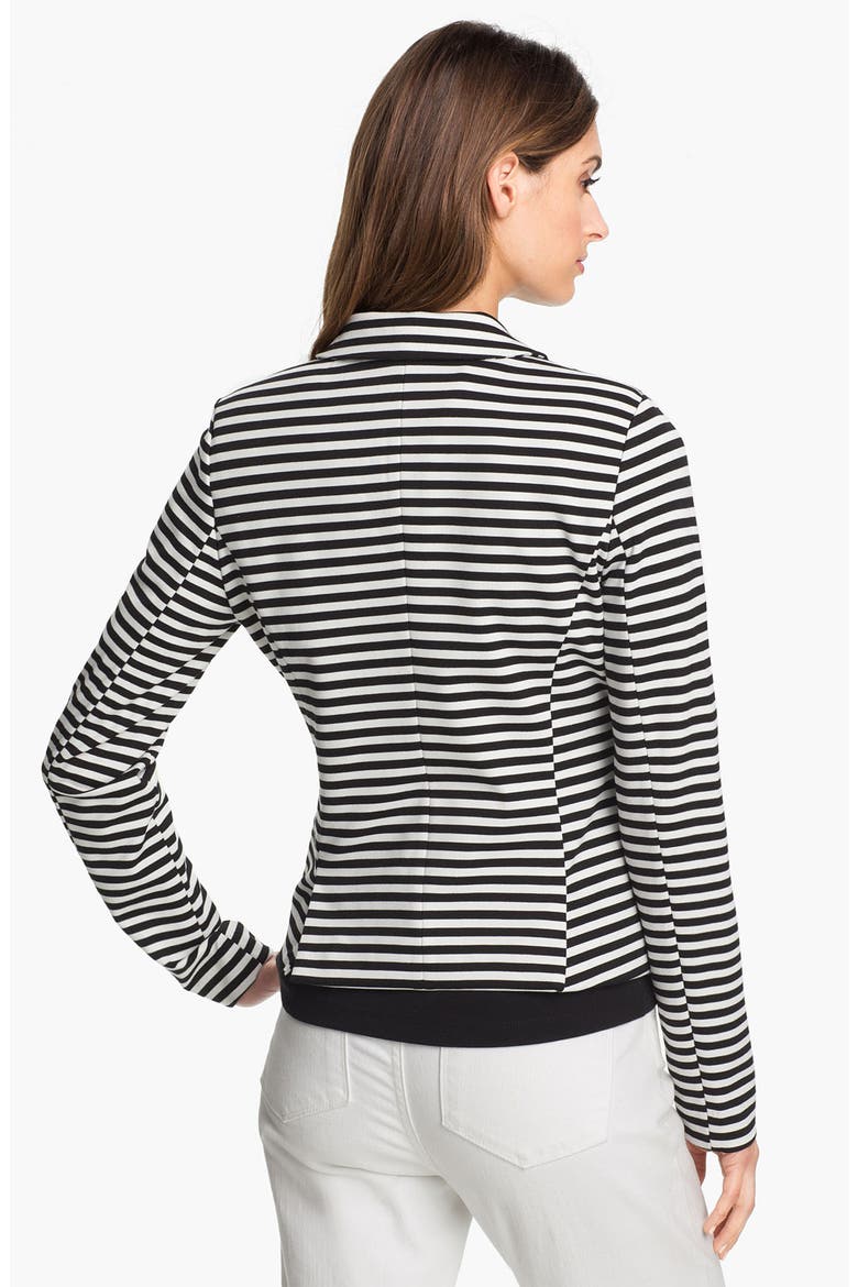 Stripe Knit Jacket, Alternate, color, BLACK/ WHITE