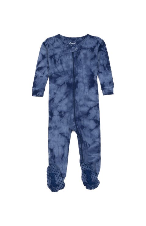Footed Tie Dye Cotton Matching Family Pajamas (Baby)