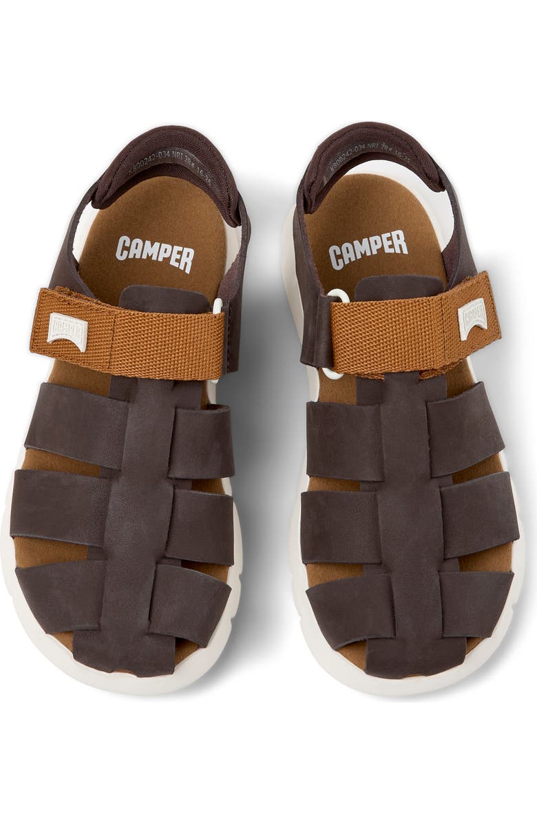 Camper Kids' Oruga Fisherman Sandal, Alternate, color, Medium Brown