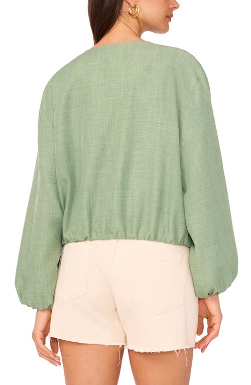 Vince Camuto Crop Bubble Jacket In Green