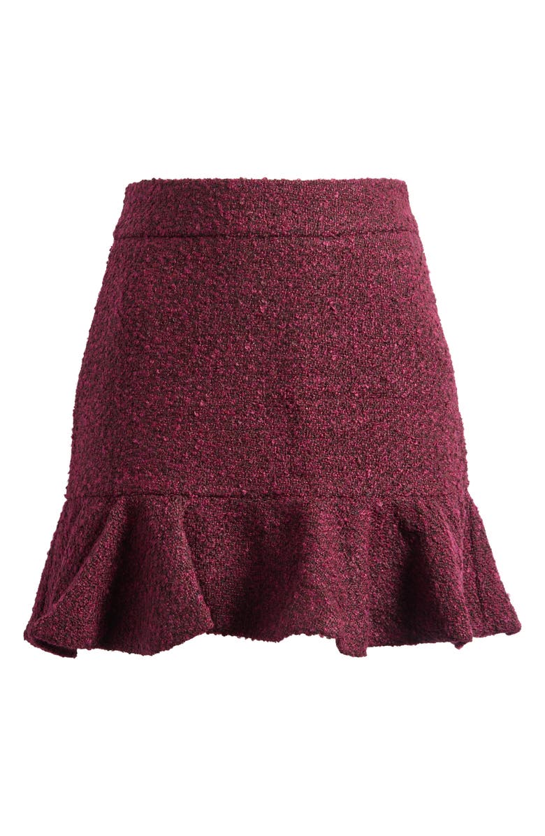 Friends Like These Bouclé Miniskirt, Main, color, Red