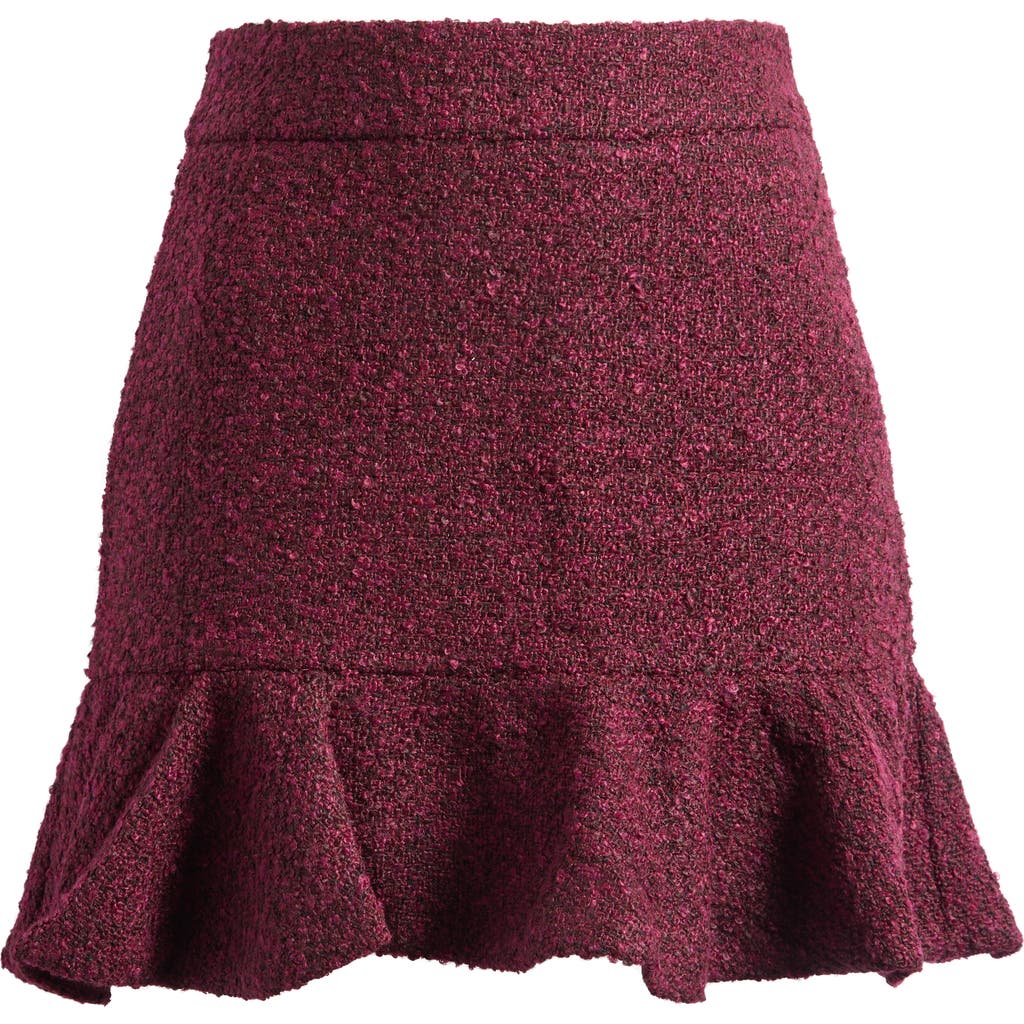 Friends Like These Bouclé Miniskirt In Red