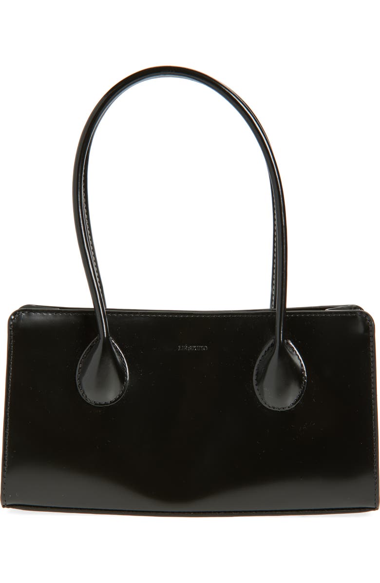 Lié Studio The Lou Top Handle Bag, Main, color, Black Patent Leather