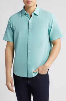 Tommy Bahama Bahama Coast Sandy Point Solid IslandZone® Short Sleeve Button-Up Shirt