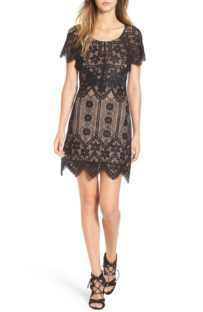 For Love & Lemons x Nordstrom 'Lyla' Lace Minidress, Main, color,