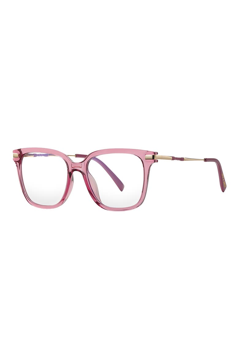 Yara 52mm Square Blue Light Blocking Glasses, Alternate, color, BUBBLEGUM PINK