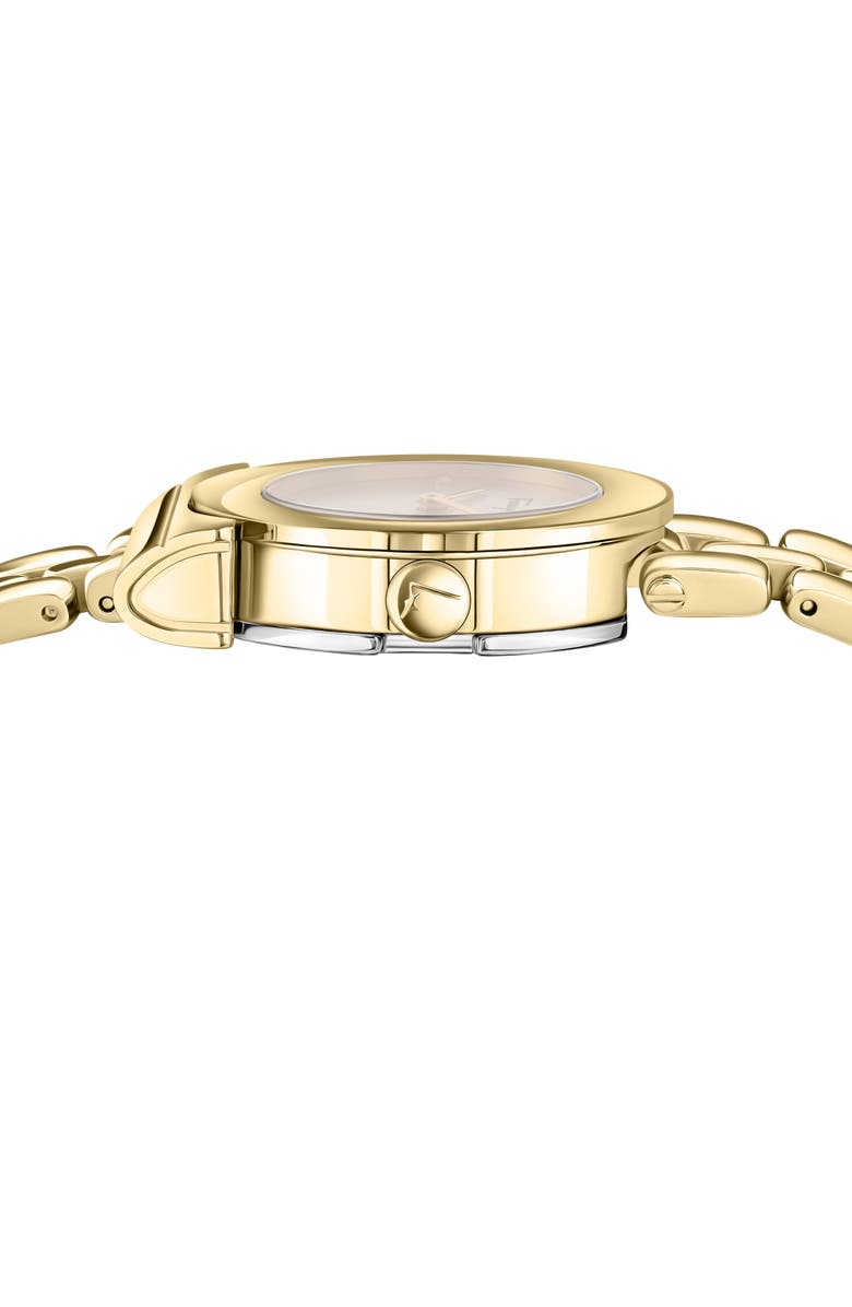 FERRAGAMO Gancino Bracelet Watch, 27mm, Alternate, color, Ip Yellow Gold