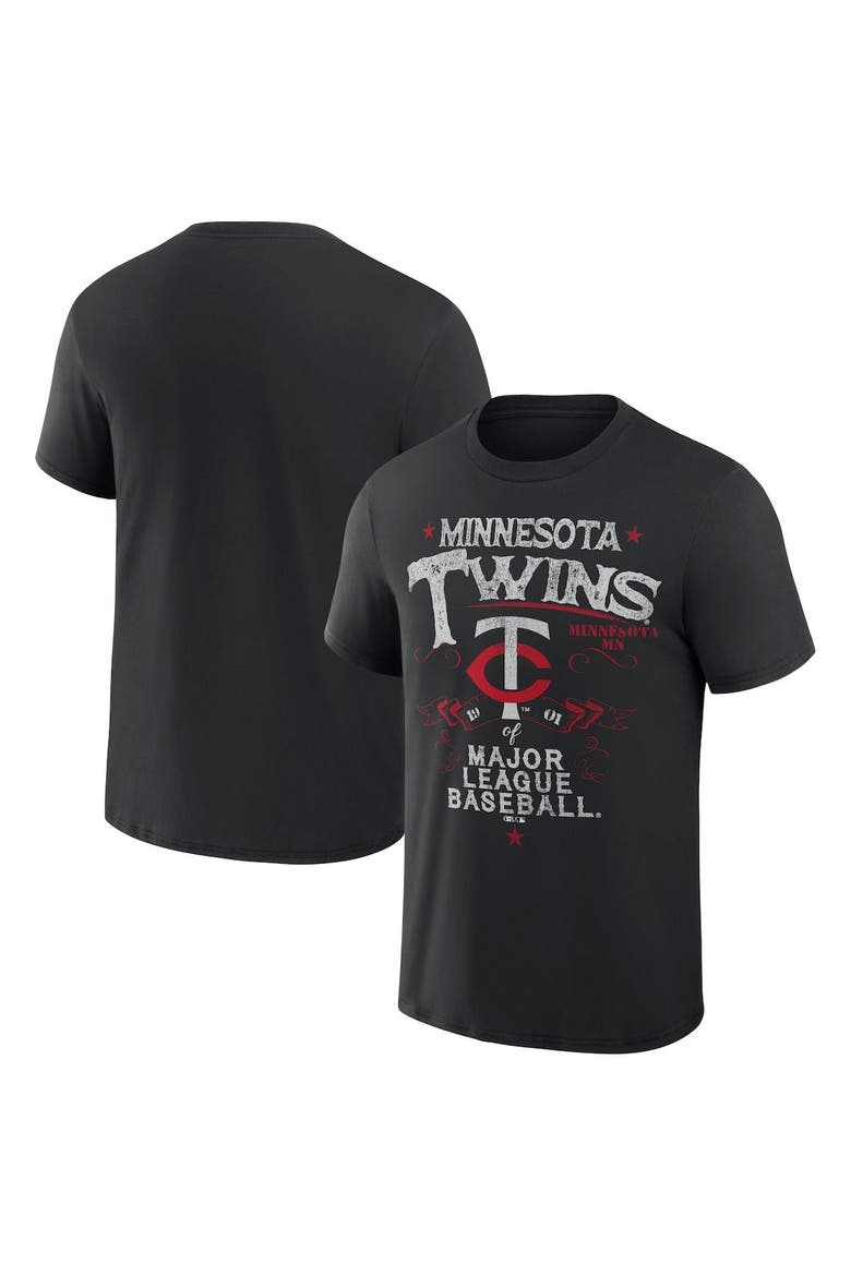 Men's Darius Rucker Collection by Fanatics  Black Minnesota Twins Beach Splatter T-Shirt, Alternate, color, Black