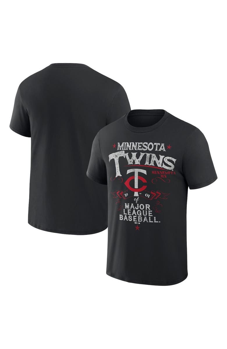 Darius Rucker Collection by Fanatics Men's Darius Rucker Collection by Fanatics  Black Minnesota Twins Beach Splatter T-Shirt, Alternate, color, Black
