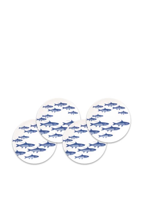 School of Fish Small Plates - Porcelain - Set 4