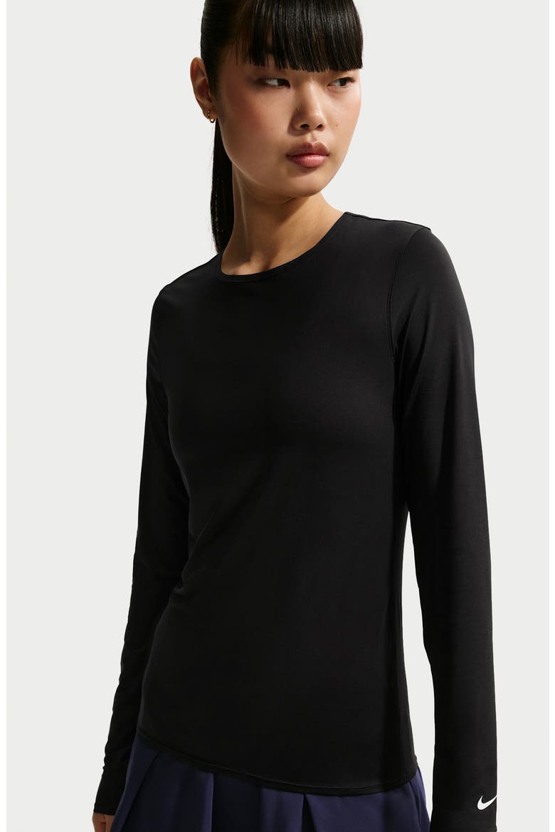 Golf Club Dri-FIT UV Long Sleeve Top, Alternate, color, BLACK/ WHITE