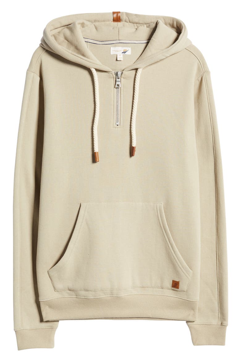 Slater Quarter Zip Hoodie, Alternate, color, LONDON FOG