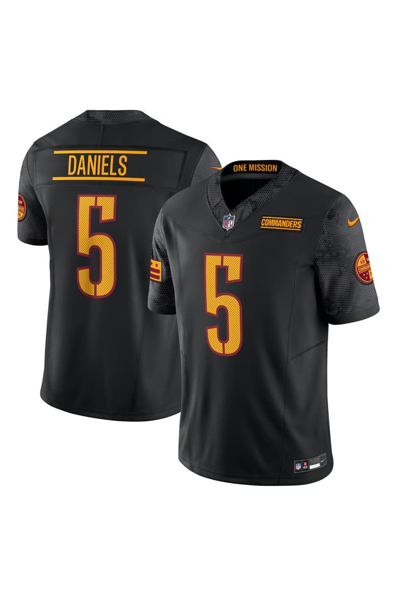 Men's Nike Jayden Daniels Black Washington Commanders Vapor F.U.S.E. Limited Jersey, Alternate, color, Black