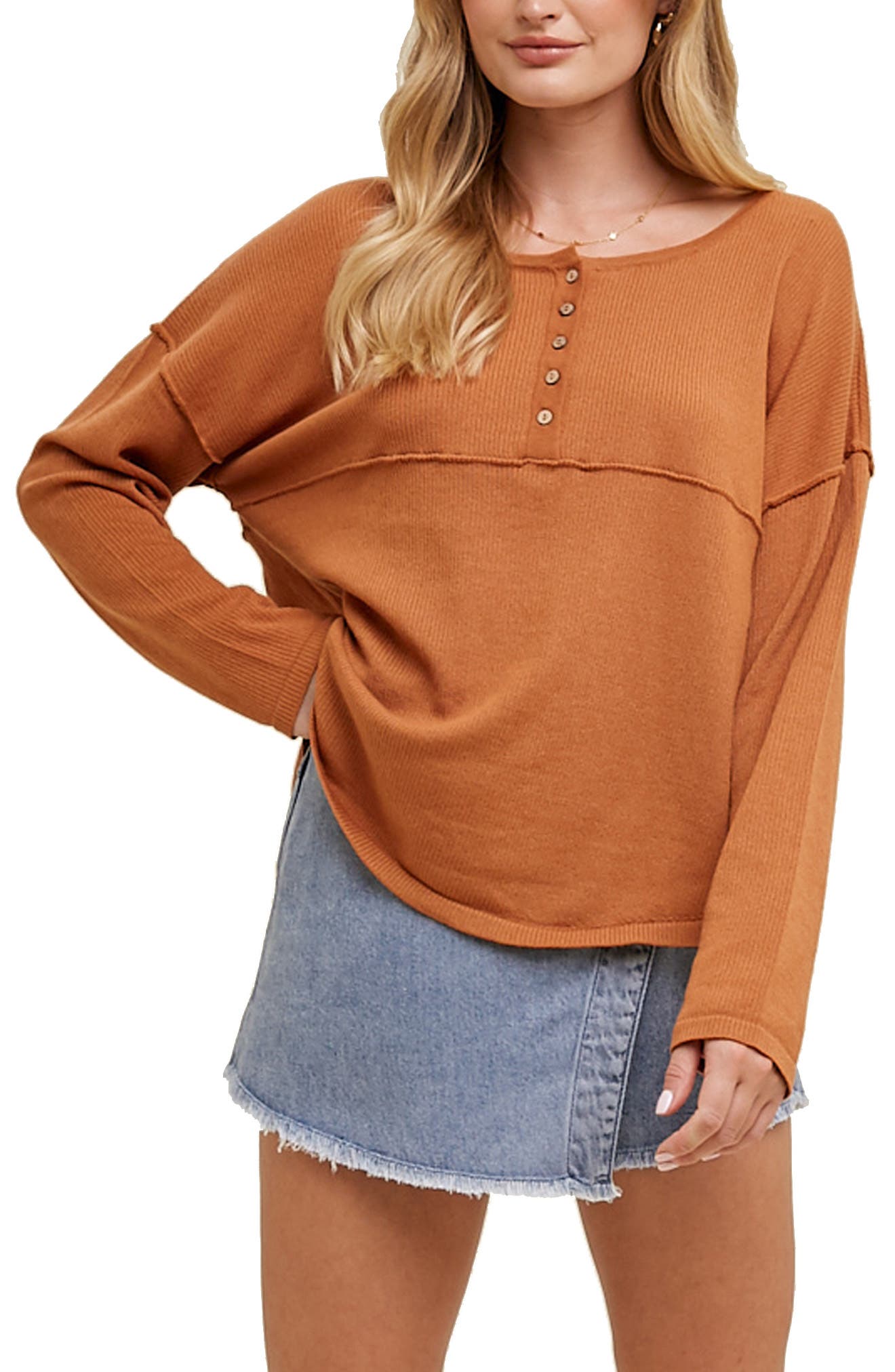 WISHLIST Rib Knit Top