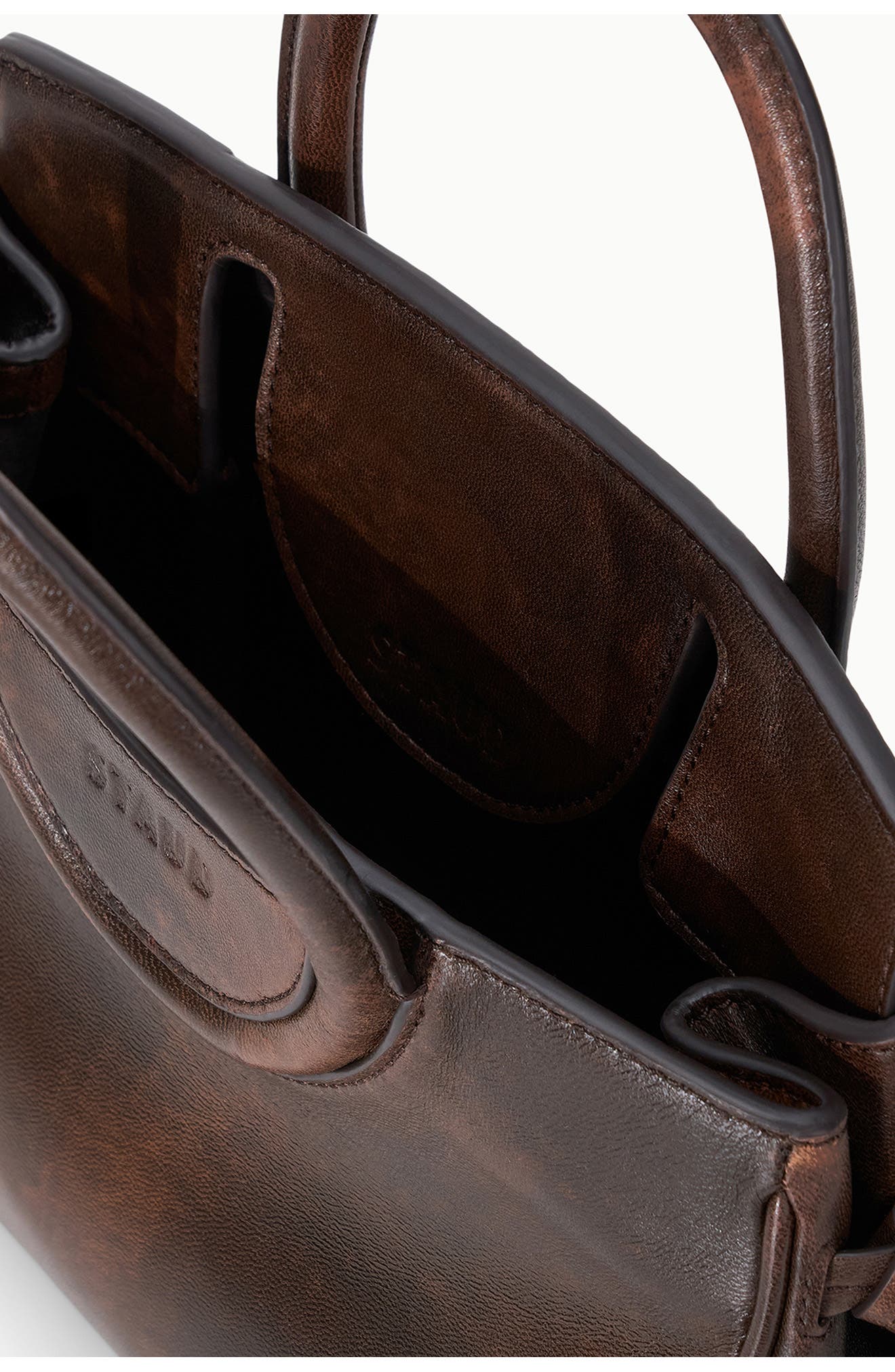 Maude Mini Leather Carryall, Alternate, color, ESPRESSO DISTRESSED