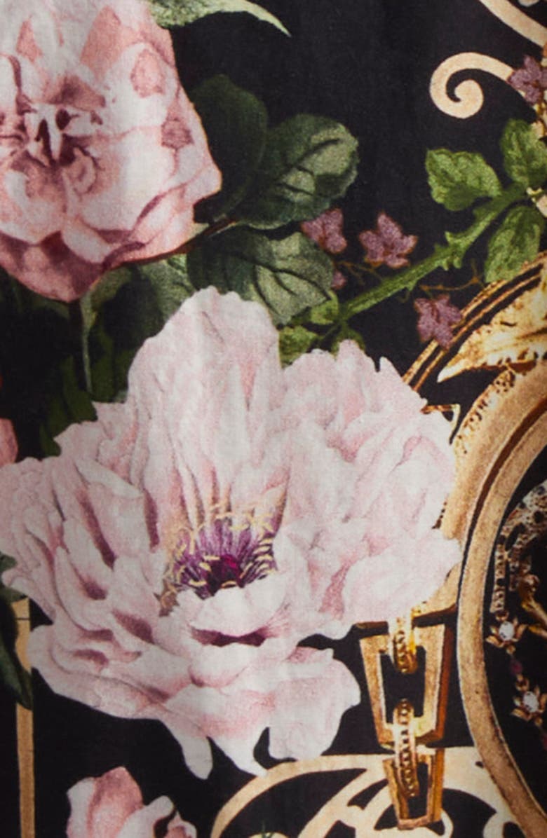 Camilla Adorned in Alexandria Floral Organic Cotton Wrap Dress, Alternate, color, 