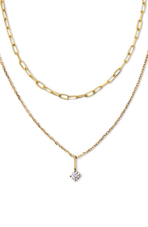 Ana Luisa 10k Gold Lab Grown Diamond Layered Necklace In Gold