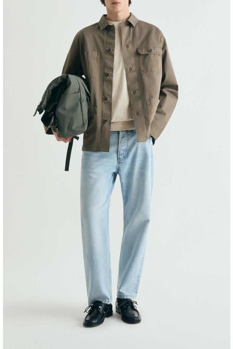 Overshirt with Buttoned Pockets, Alternate, color, Khaki
