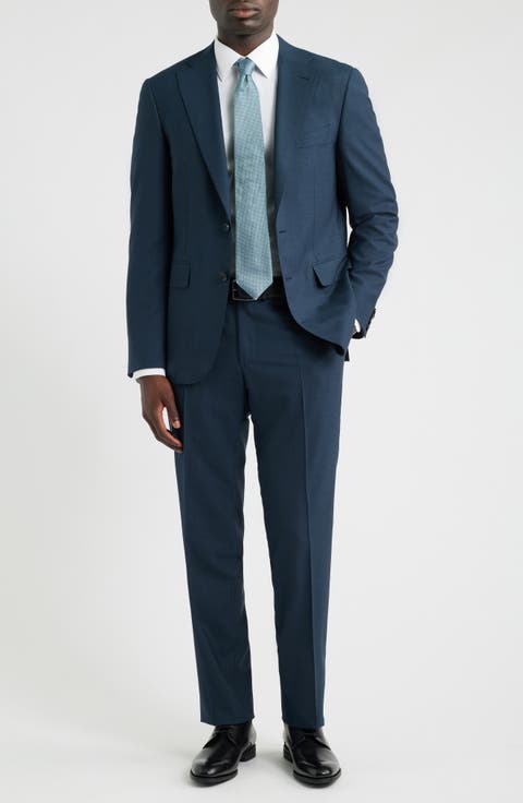 Capri Trim Fit Solid Wool Suit