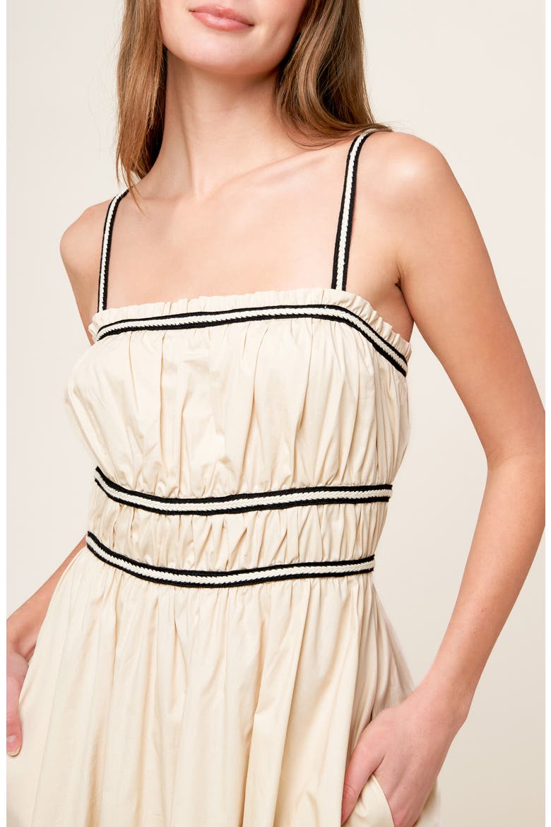 Woven Midi Dress, Alternate, color, CREAM