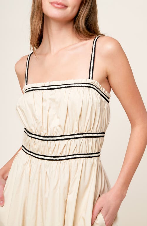 Flying Tomato Woven Midi Dress In Cream