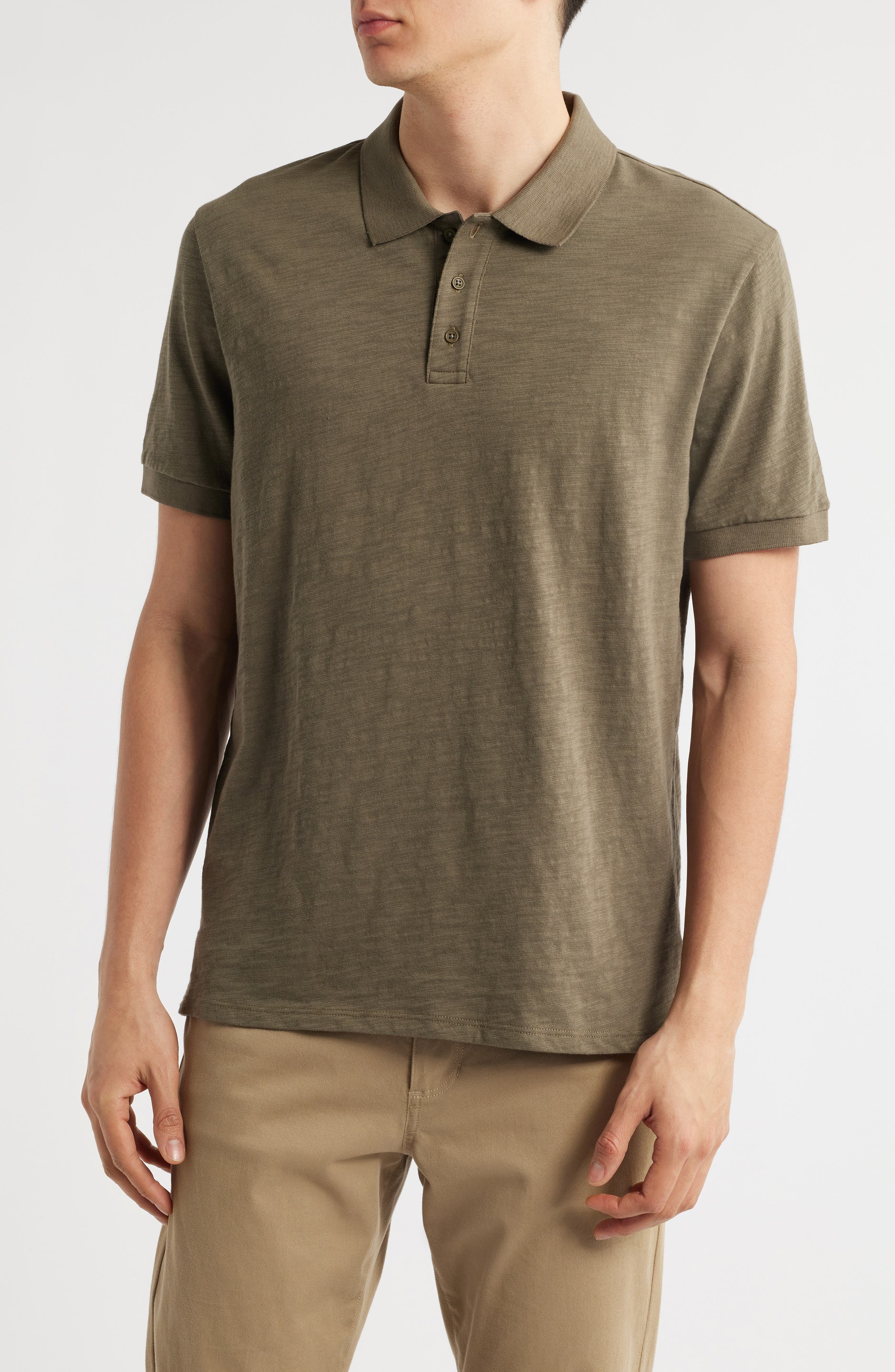 Vince Cotton Slub Jersey Polo