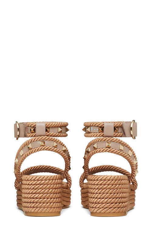 Valentino Leather Sandals In Poudre