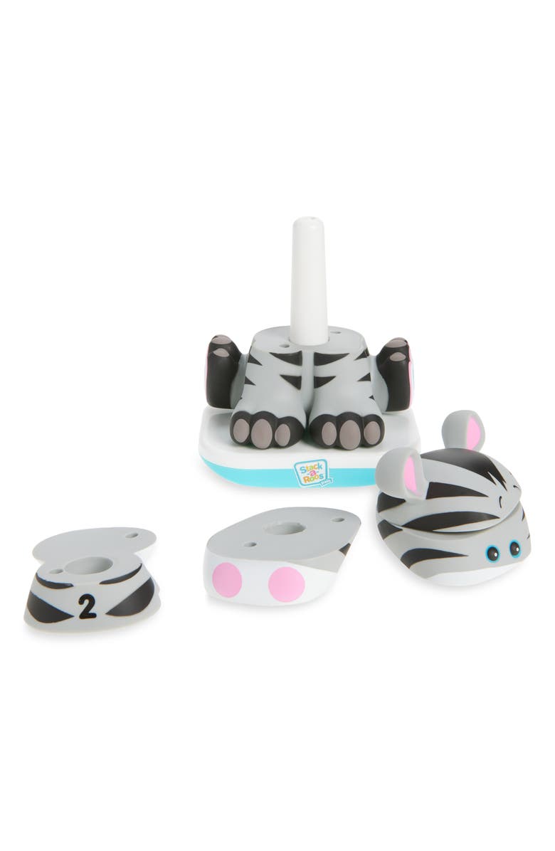 Stack-a-Roos Baby Zebra Learning Toy, Alternate, color, White